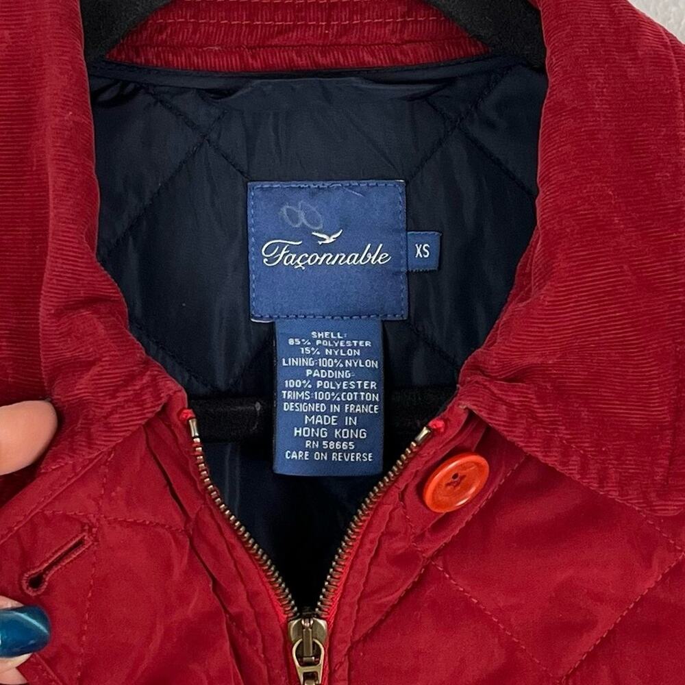 Facconable Red Quilted Jacket XS City Chic - Picture 10 of 14